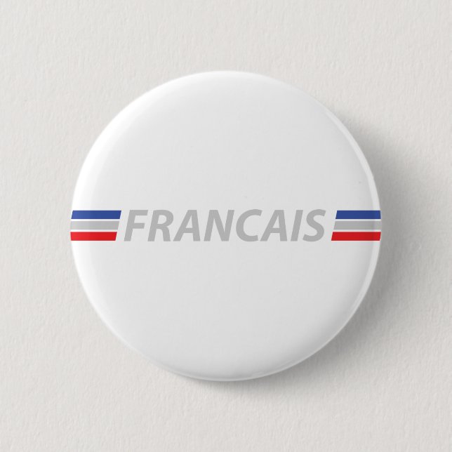 francais icon 6 cm round badge (Front)