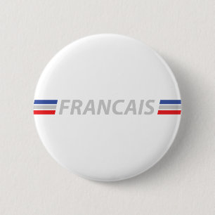 francais icon 6 cm round badge