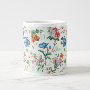 France 1830 Floral Antique Wallpaper Large Coffee Mug