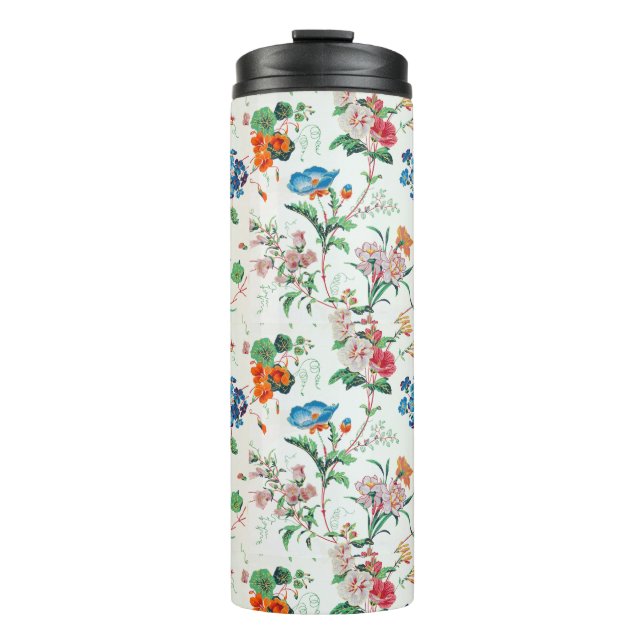 France 1830 Floral Antique Wallpaper Thermal Tumbler (Front)