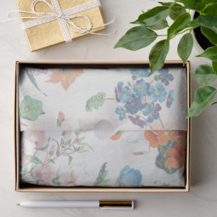 France 1830 Floral Antique Wallpaper Tissue Paper