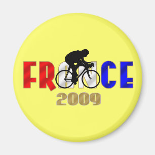 France 2009 Yellow cycling sticker for cycle fans Magnet