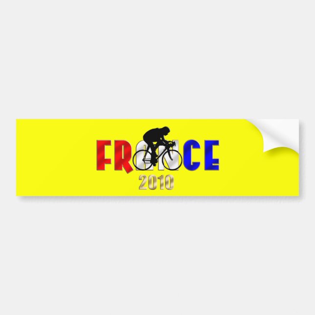 France 2010 Cycling gifts for Cyclists Bumper Sticker (Front)