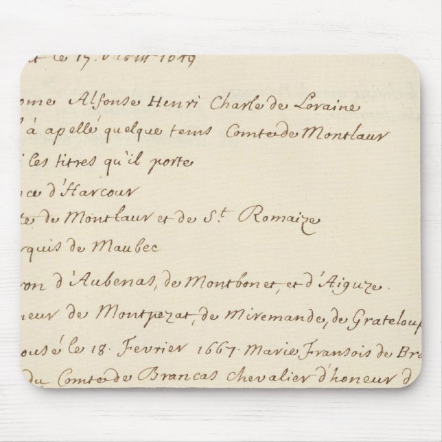 France 20 mouse mat (Front)