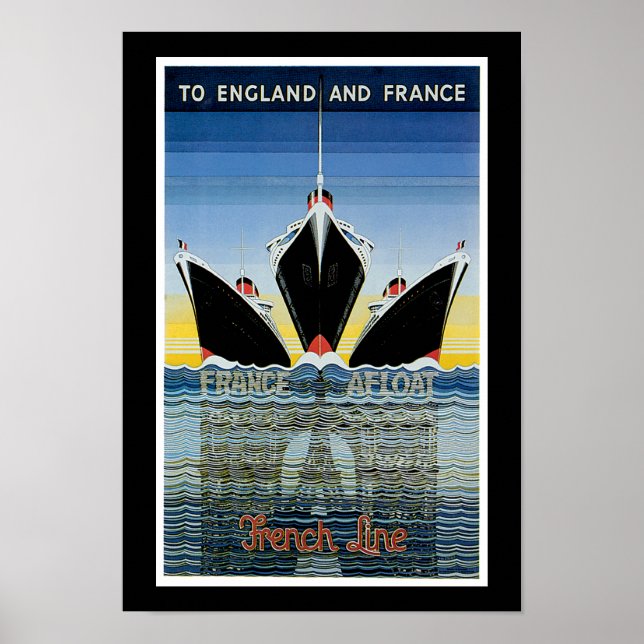 France Afloat - French Line Poster (Front)