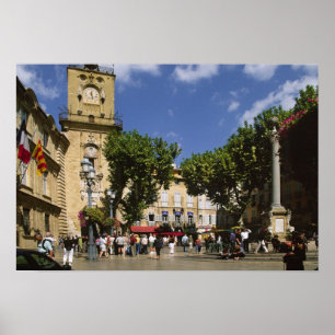 France, Aix and Provence, La Place de la Maire Poster