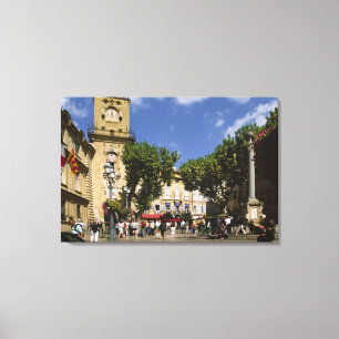 France, Aix en Provence, La Place de la Maire Canvas Print