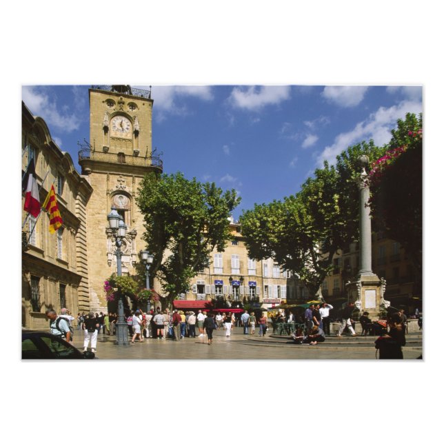 France, Aix en Provence, La Place de la Maire Photo Print (Front)