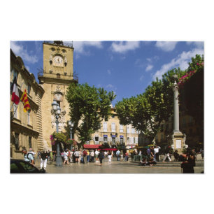 France, Aix en Provence, La Place de la Maire Photo Print