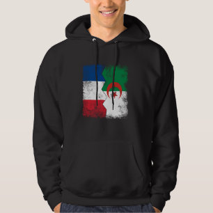 France Algeria Flags Half UK Algerian French Roots Hoodie