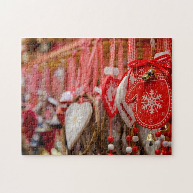 France, Alsace, Colmar. Christmas Market Jigsaw Puzzle (Horizontal)