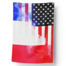 France  + America  Flag