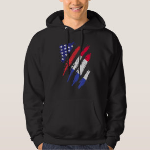 France American Grown Flag USA Patriot Heritage Mo Hoodie