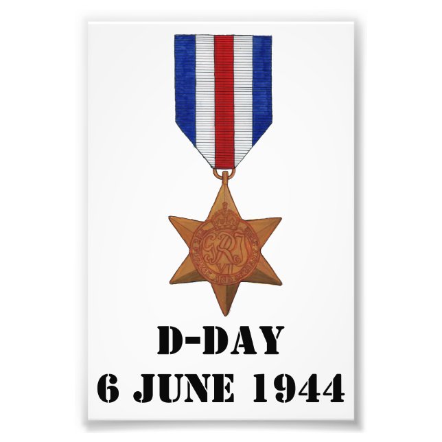 France and Germany Star D-Day Photo Enlargement Print (Front)