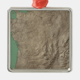 France and Switzerland Metal Tree Decoration