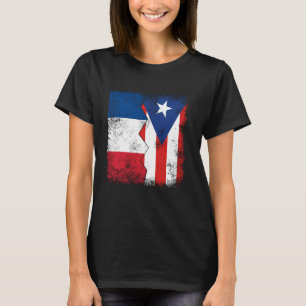 France Argentina Flags Half Puerto Rican French Ro T-Shirt