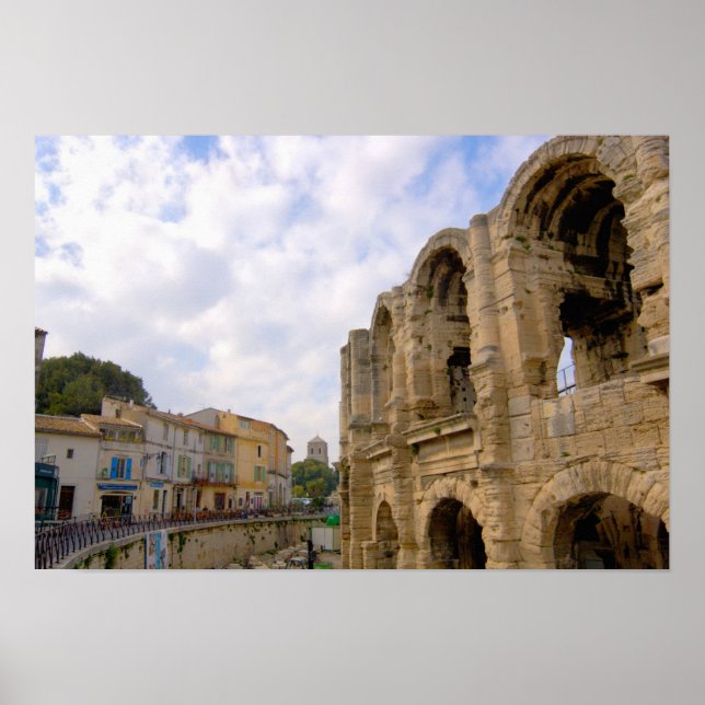 France, Arles, Provence, Roman amphitheatre Poster (Front)
