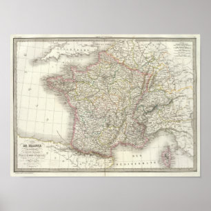 France Atlas Map 2 Poster