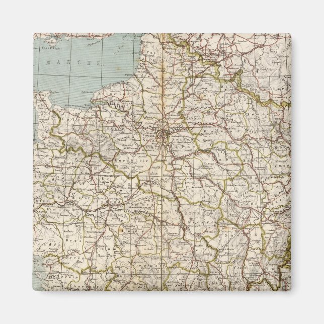 France Atlas Map Magnet (Front)