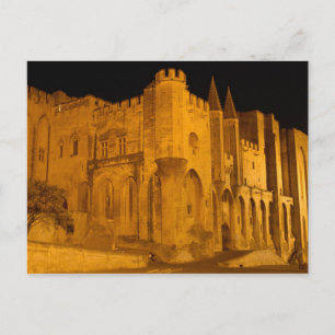 France, Avignon, Provence, Papal Palace at night 2 Postcard