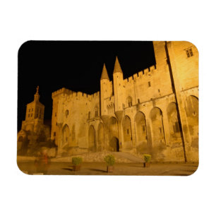 France, Avignon, Provence, Papal Palace at night Magnet