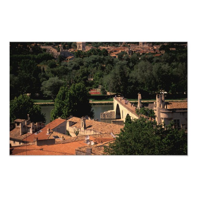 France, Avignon, Provence. Pont St, Benezet. Photo Print (Front)