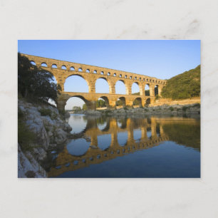 France, Avignon. The Pont du Gard Roman aqueduct Postcard