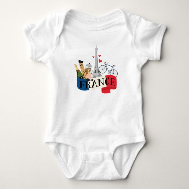 France Baby Bodysuit (Front)