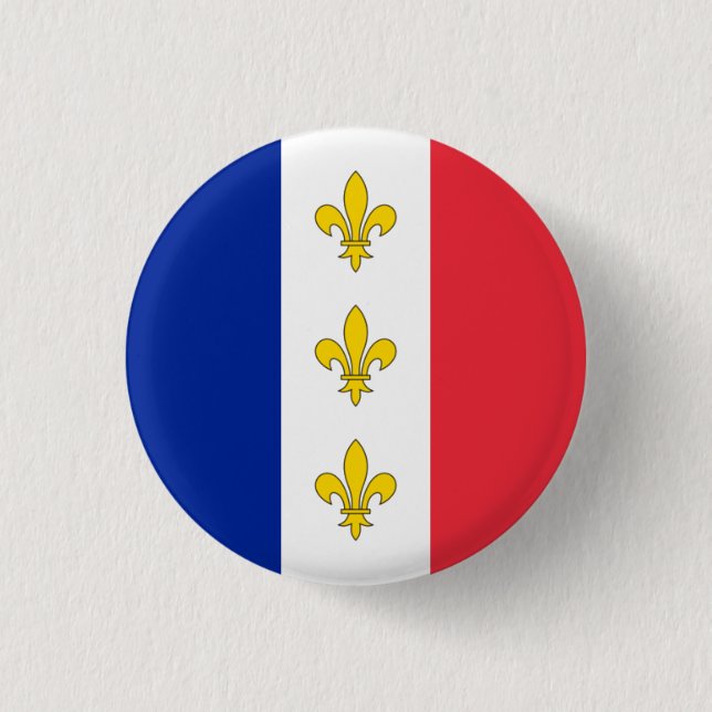 France Badge - Tricolour & Fleurs-de-Lys (Front)