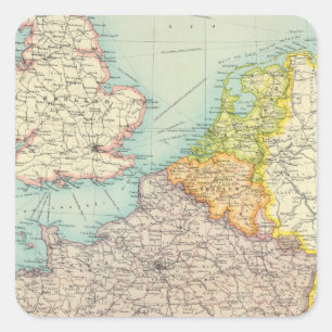 France, Belgium & Holland political Square Sticker
