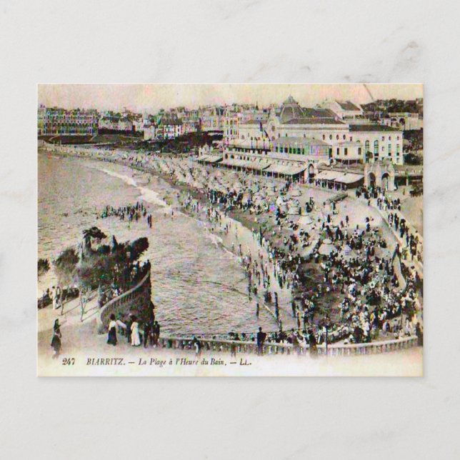 France, Biarritz, La plage Postcard (Front)