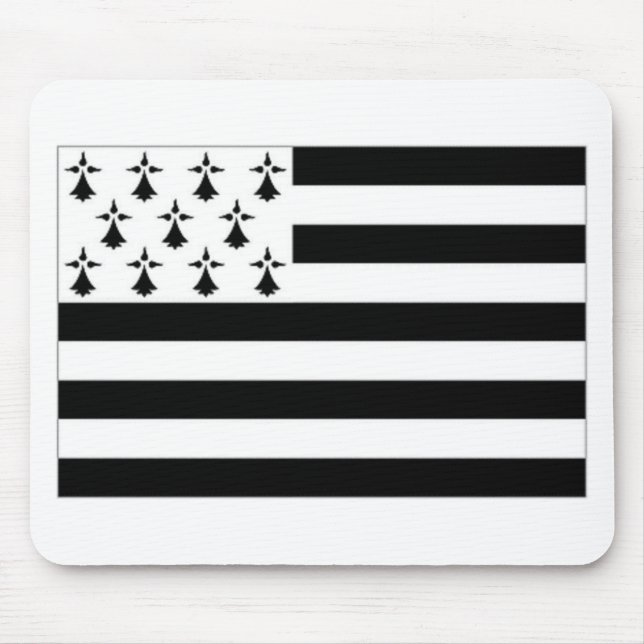 France Brittany Flag Mouse Mat (Front)