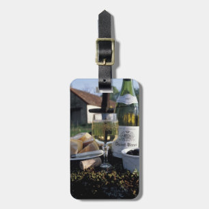 France, Burgundy, Chablis. Local wine and Luggage Tag