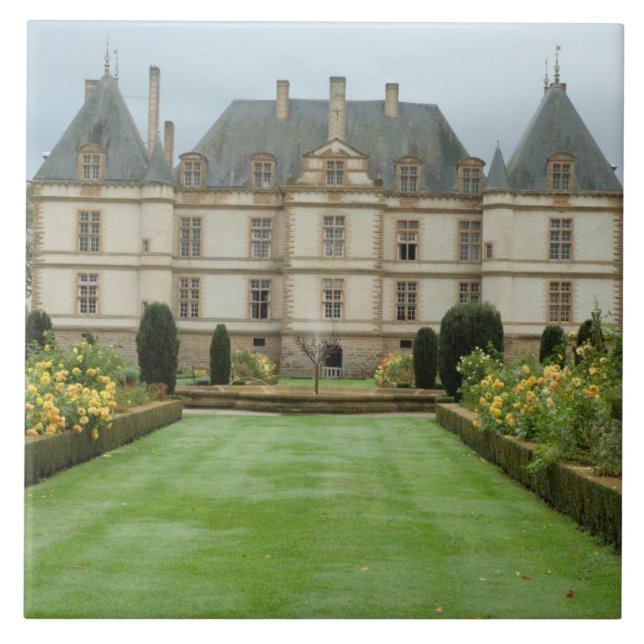 France, Burgundy, Cormatin, Chateau de Cormatin, Tile (Front)