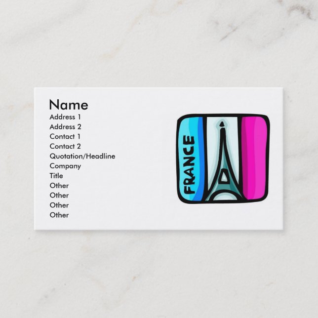 France Business Card (Front)