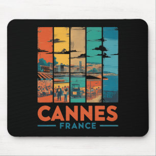 France Cannes French Riviera Beaches Vintage Trave Mouse Mat
