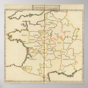 France  Capitals Poster