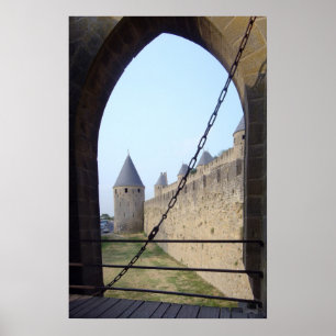 France - Carcassonne - Gateway bridge  Poster