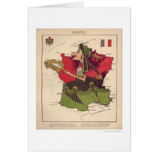 France Caricature Map 1868 (Front)