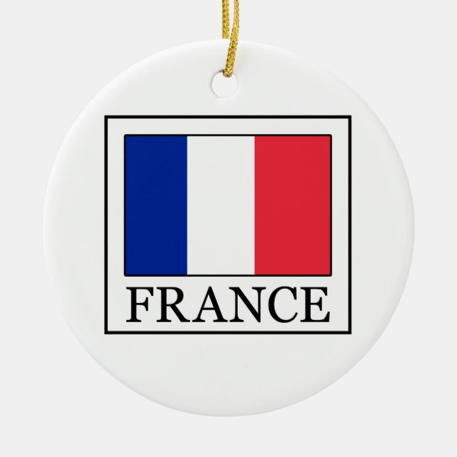 France Ceramic Tree Decoration (Front)