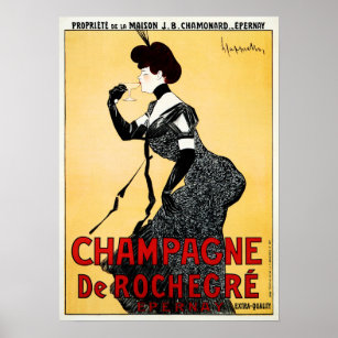 France CHAMPAGNE De ROCHEGRE Leonetto Cappiello Ad Poster