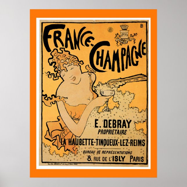 France Champagne Vintage Poster (Front)