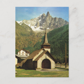 France, Chapelle de Praz, high in the French alps Postcard
