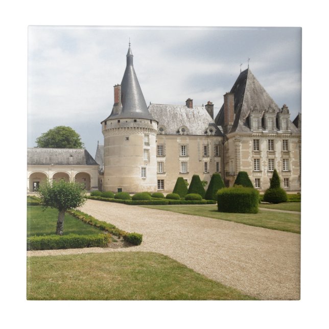 France Chateau Castle Landmark Historic Tile (Front)