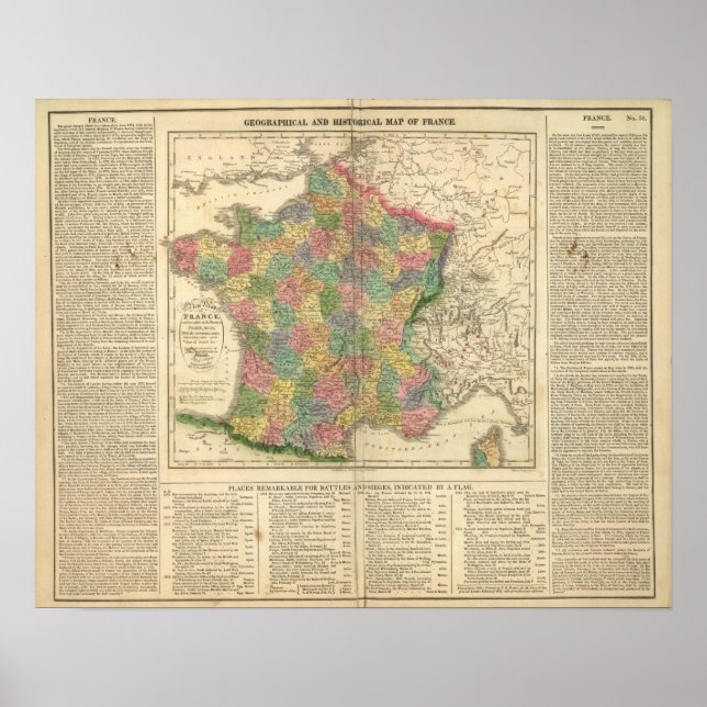 France Chronology Map Poster (Front)
