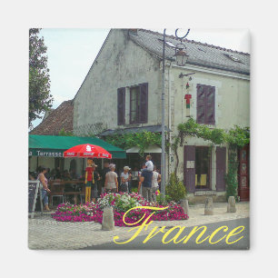 France Cityscape Street Restaurant Cafe View Magnet