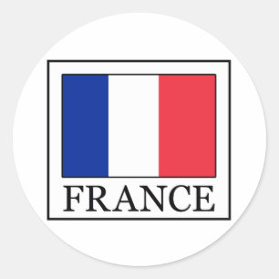 France Classic Round Sticker
