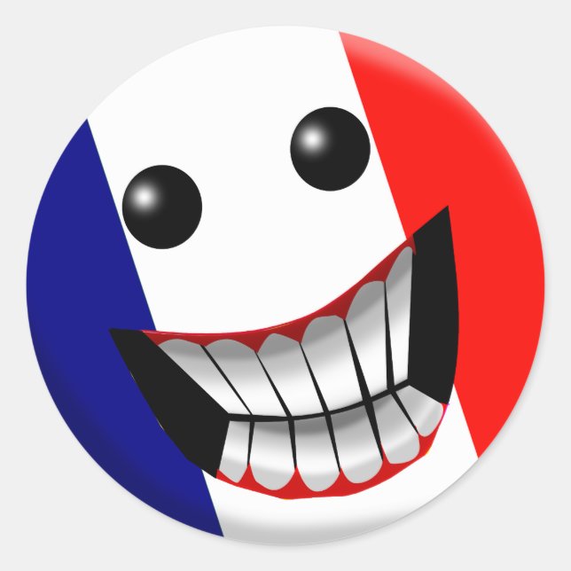 France Classic Round Sticker (Front)