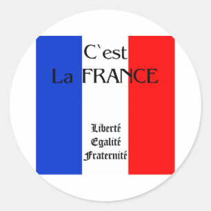 France Classic Round Sticker