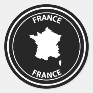 France Classic Round Sticker